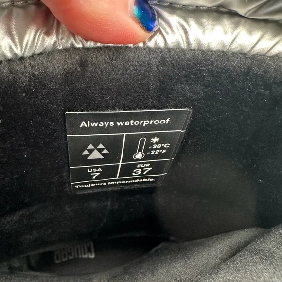 NWT Cougar Magneto Nylon Waterproof Winter Boot with PrimaLoft® Silver Sz 7 - Picture 5 of 13